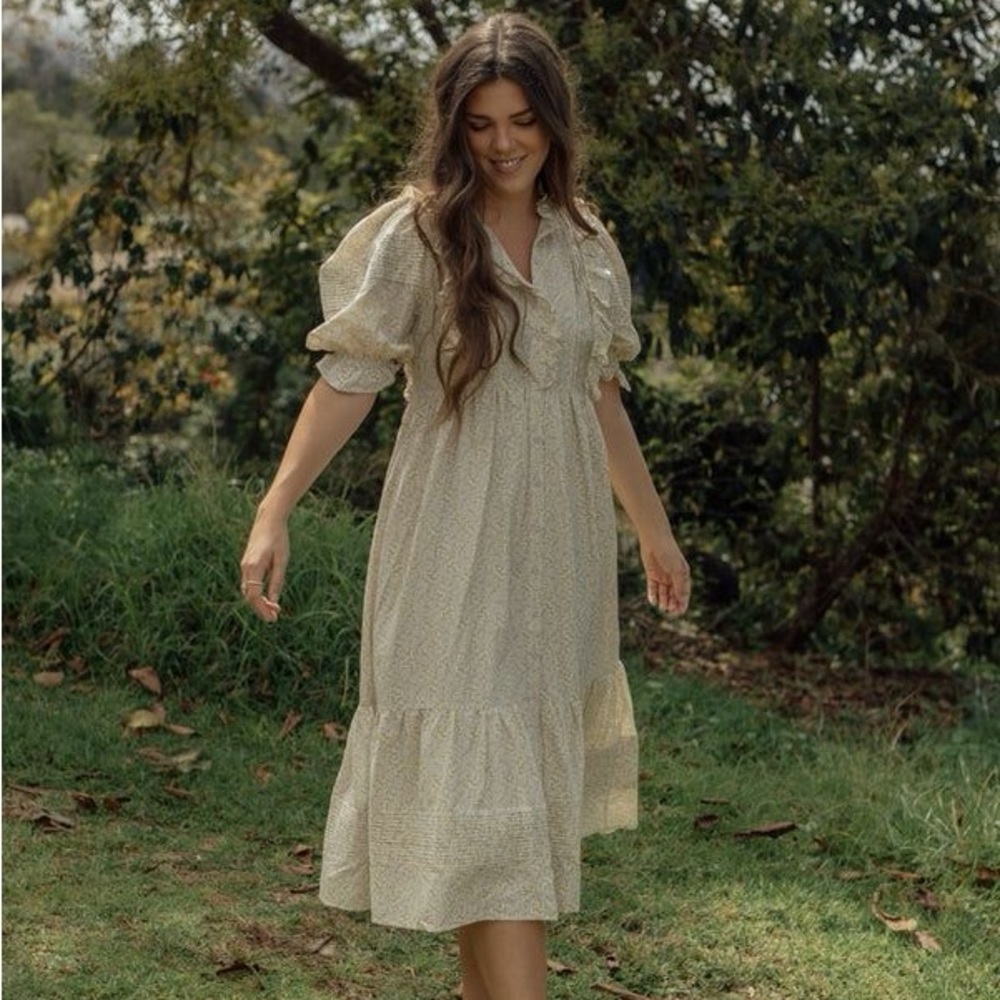 Nueflora green floral dress